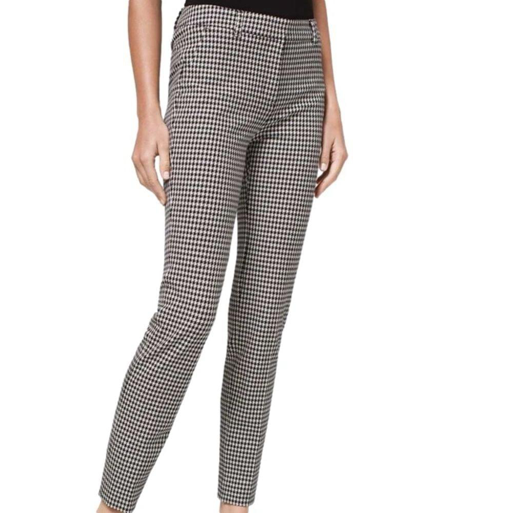 White House Black Market Modern-Fit Stretch Houndstooth Slim Ankle Pants Women 4